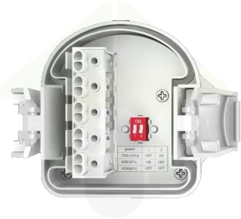 3 fase aansluiting met dipswitches