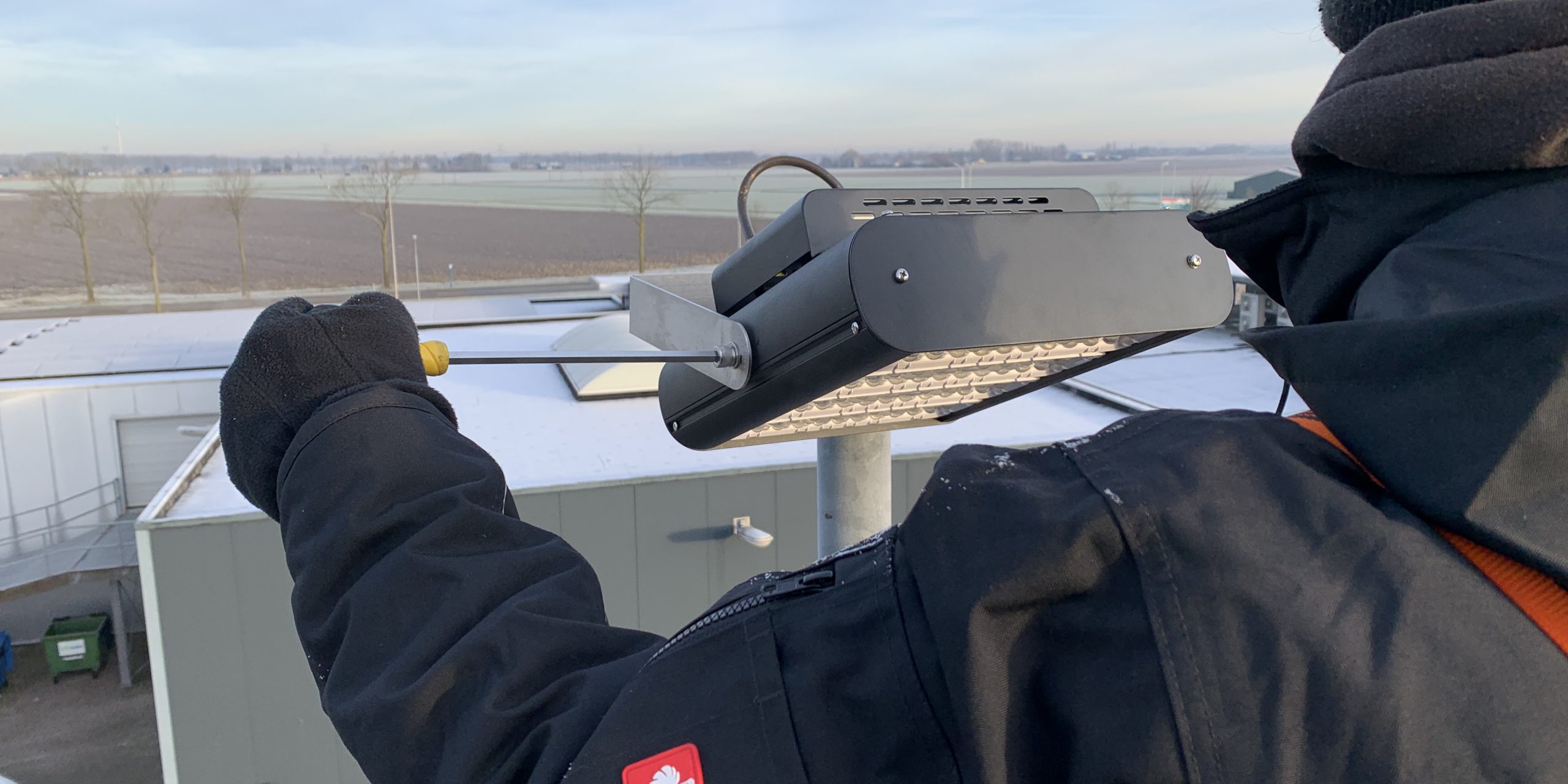 Installatie led buitenverlichting industrie