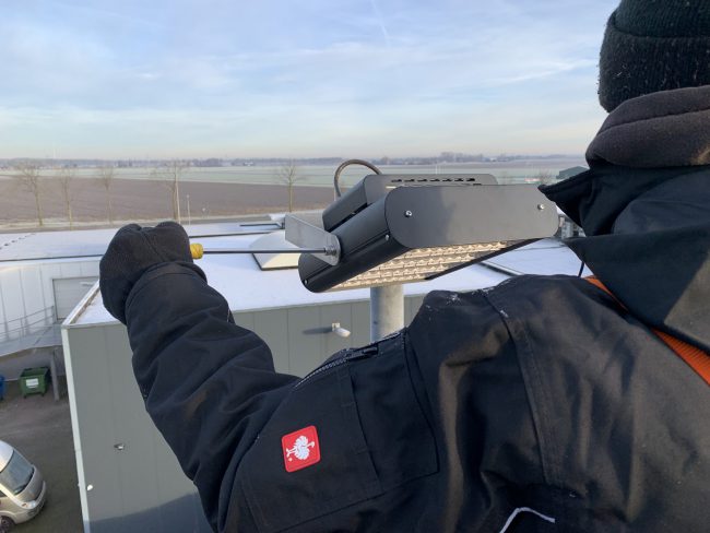 Installatie led buitenverlichting industrie