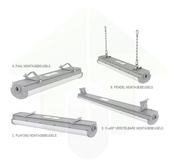 ATEX EXPLOSIEVEILIGE LED BALK - Diverse montage opties