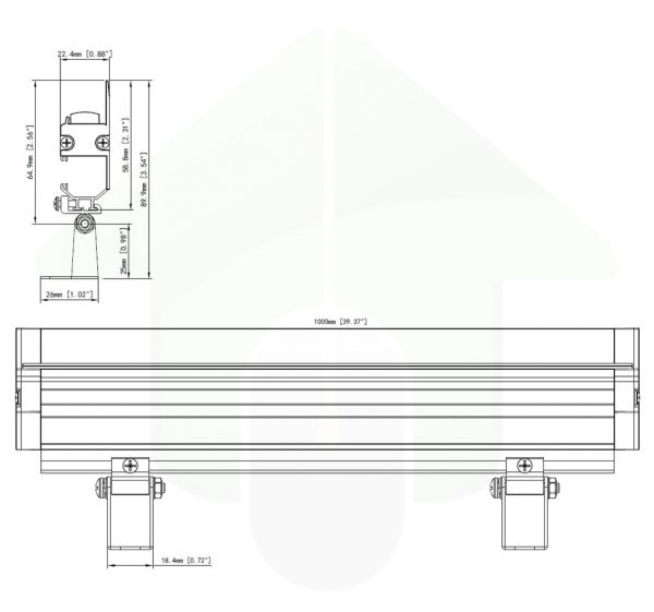 LED WALL WASHER - HIGH FRAME - Afmetingen