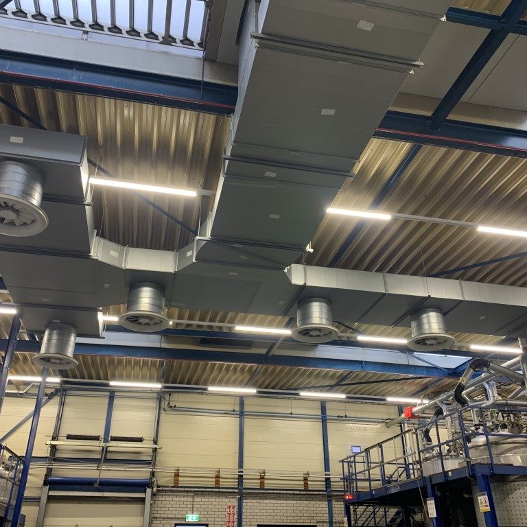 Productiehal led verlichting chemiebedrijf Moerdijk - led verliching voor het complete bedrijf
