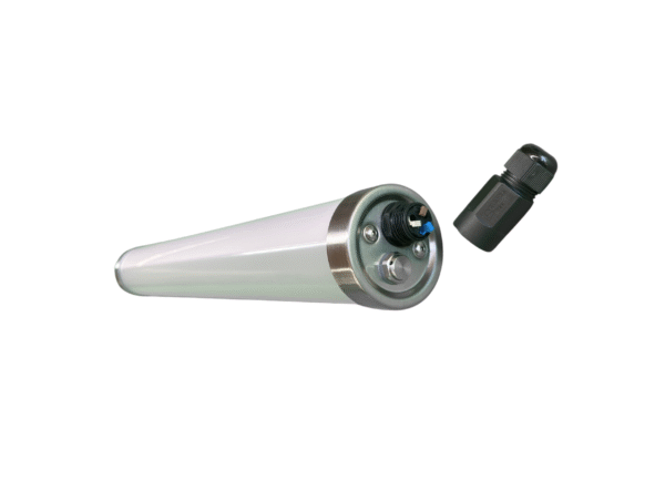 LUMESTRA IP69K armatuur met diffuus lichtbeeld en RVS316 montagebeugels voor stallen, boerderijen en voedselverwerking